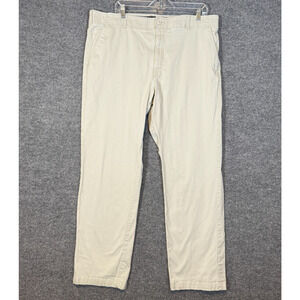 Lee Pants Mens 40x32 Beige Khaki Straight Leg Stretch Waist X-treme Comfort